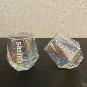 Iridescent 'Cheers' Glass - Set of 2